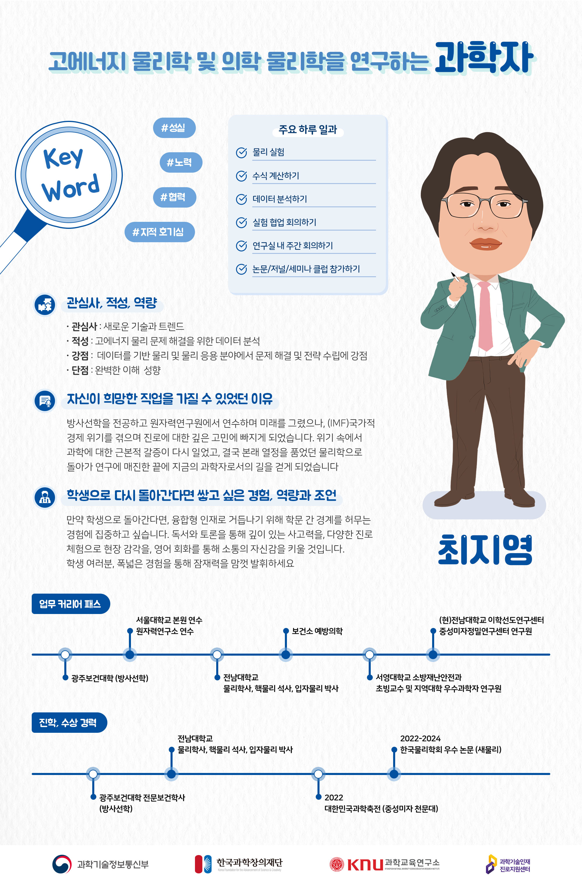 고에너지 물리학 및 의학물리학을 연구하는 과학자 최지영 컨설턴트