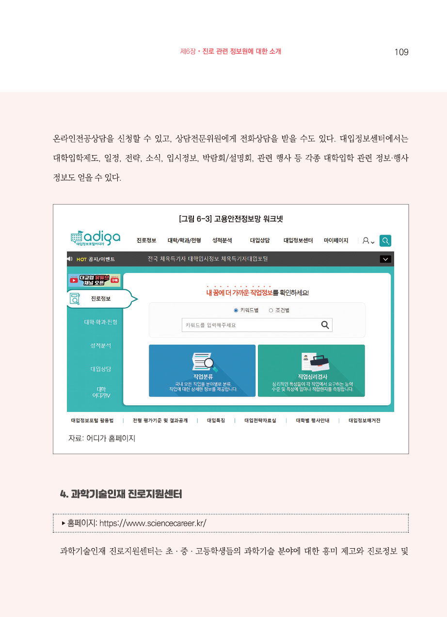 6장. 진로 관련 정보원에 대한 소개