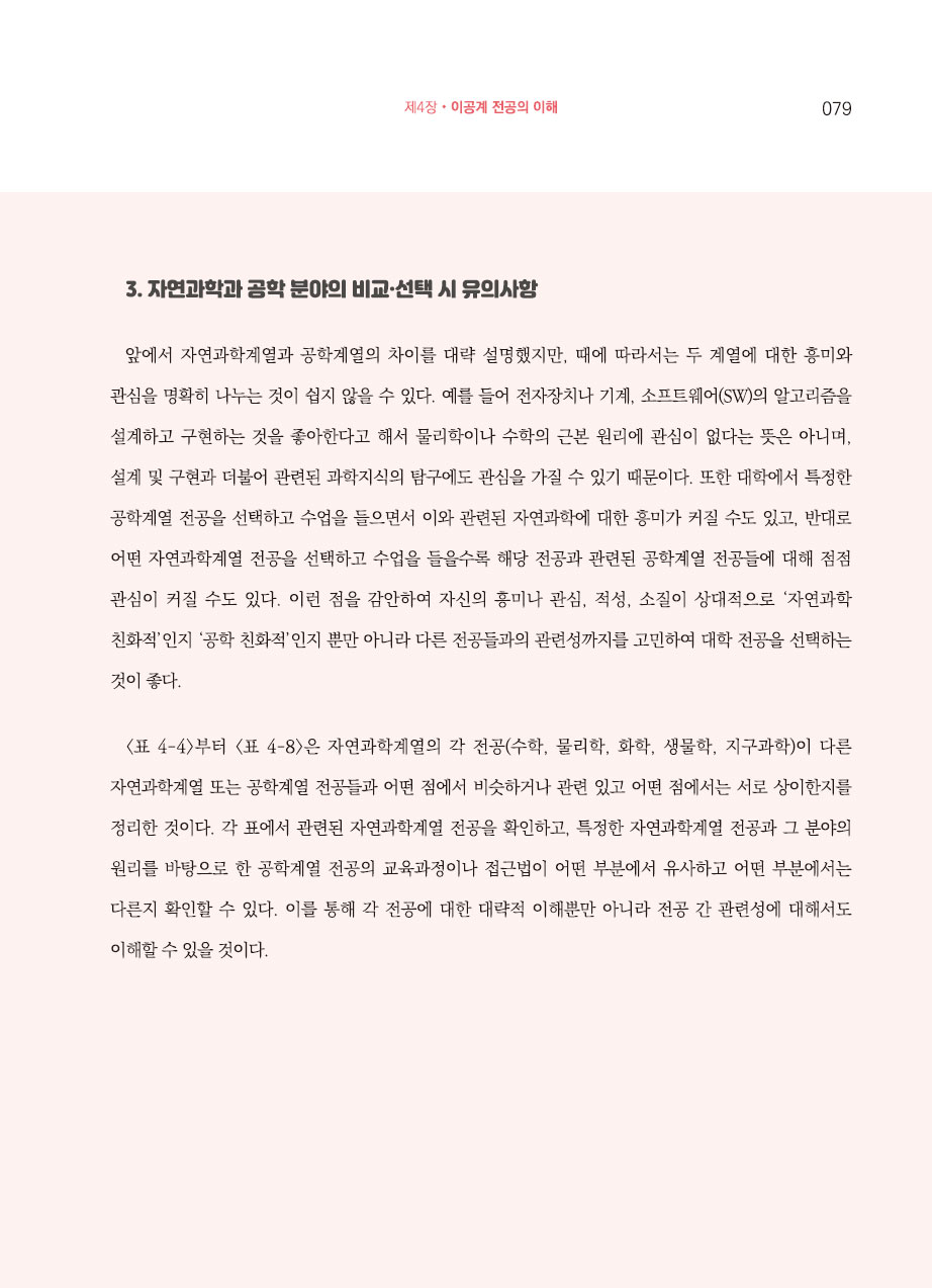 4장. 이공계 전공의 이해